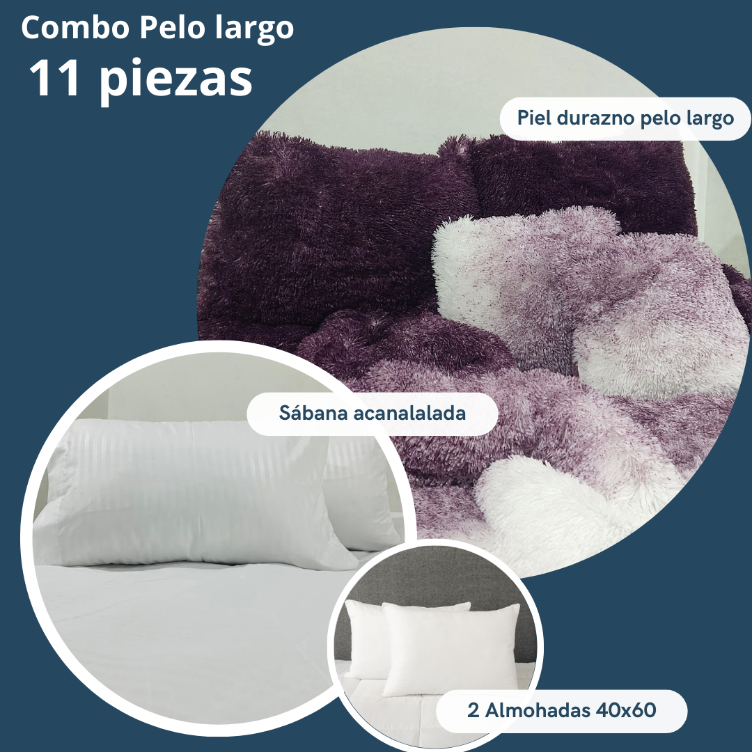 Súper combo 11 Piezas - Piel durazno pelo largo