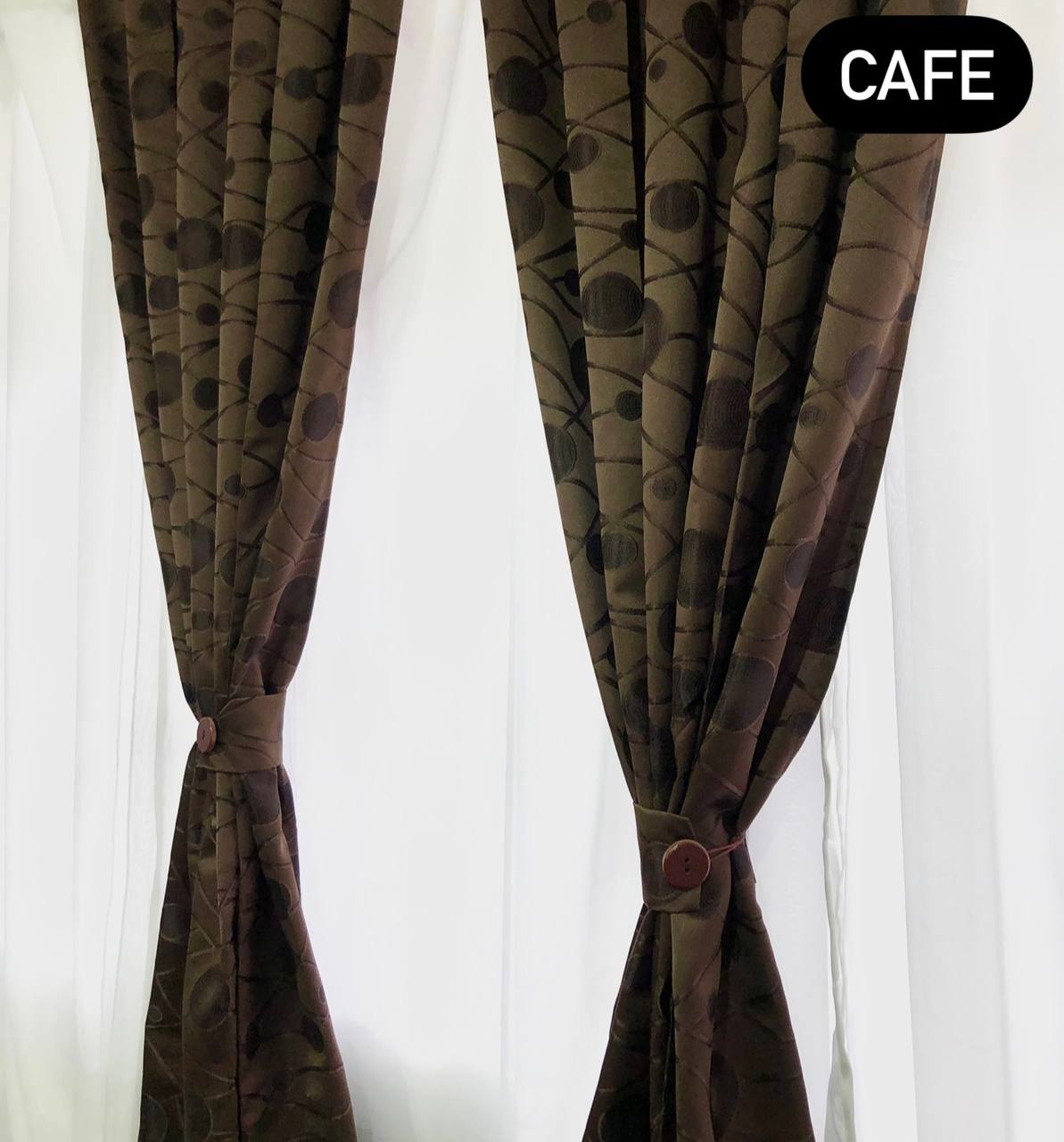 Cortinas Yacard 2 En 1 con velo