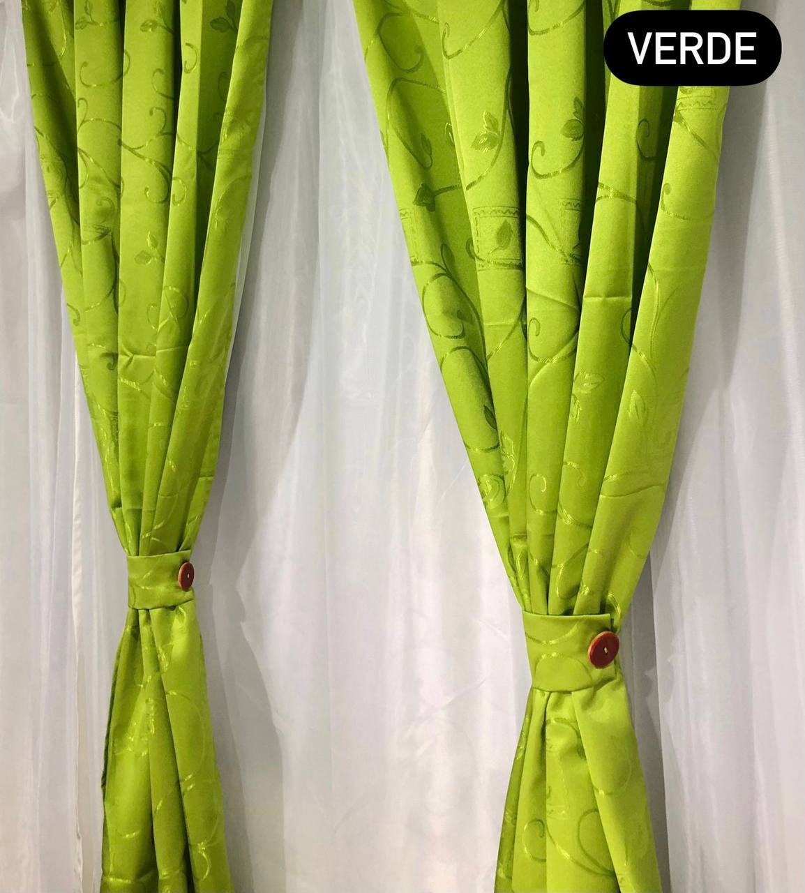 Cortinas Yacard 2 En 1 con velo