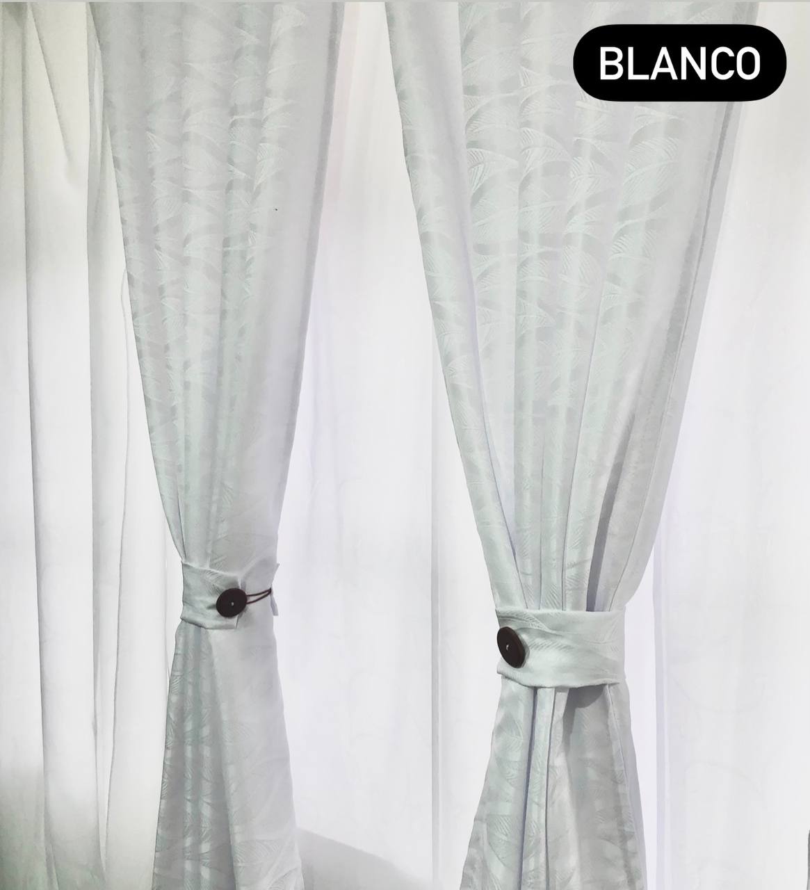 Cortinas Yacard 2 En 1 con velo