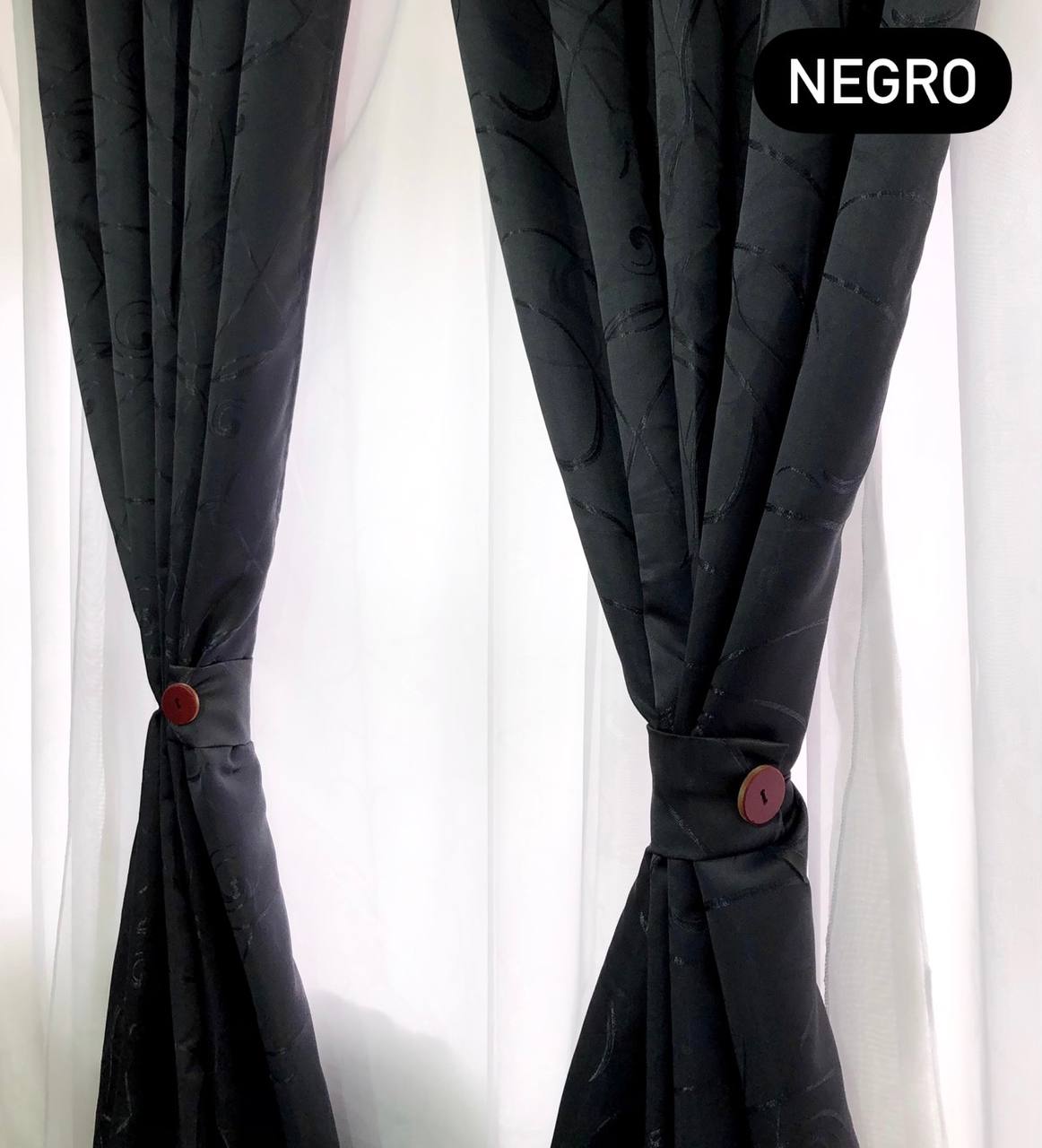 Cortinas Yacard 2 En 1 con velo