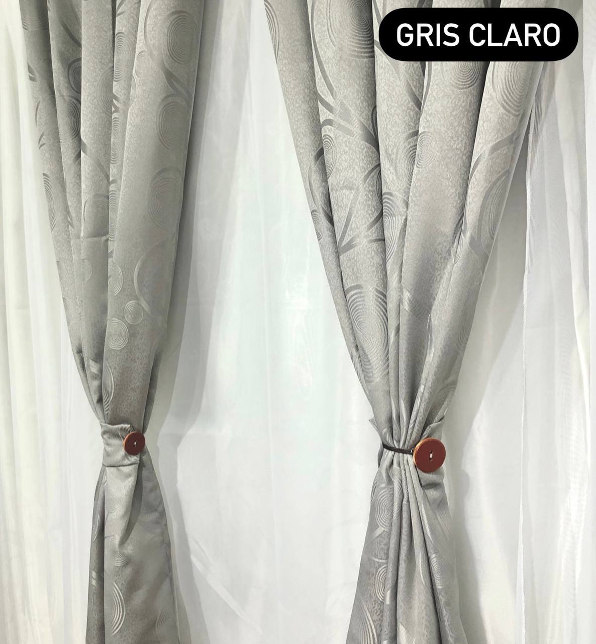 Cortinas Yacard 2 En 1 con velo