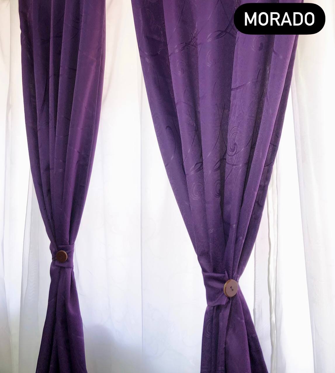 Cortinas Yacard 2 En 1 con velo