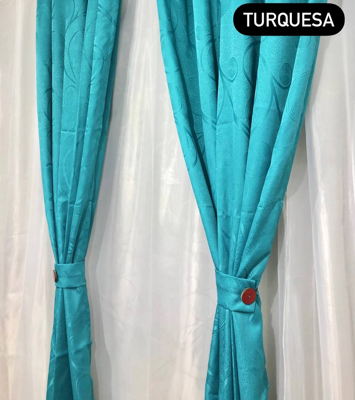 Cortinas Yacard 2 En 1 con velo
