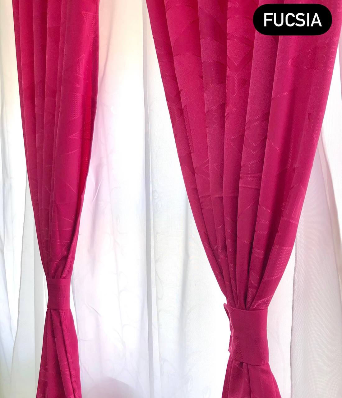 Cortinas Yacard 2 En 1 con velo