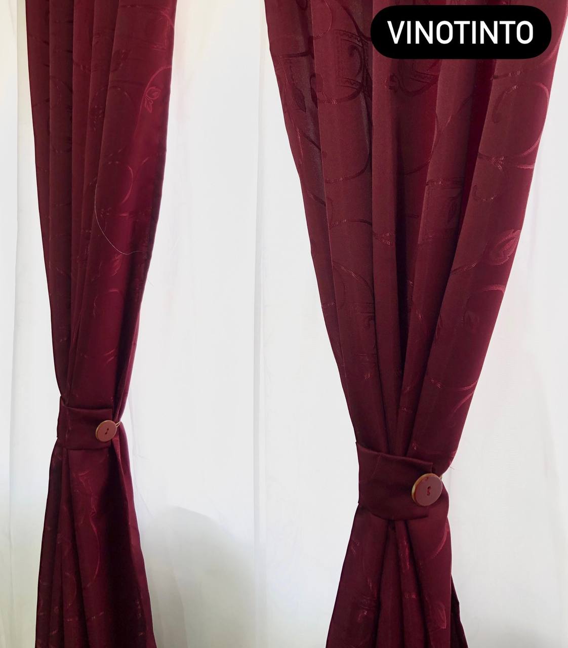 Cortinas Yacard 2 En 1 con velo