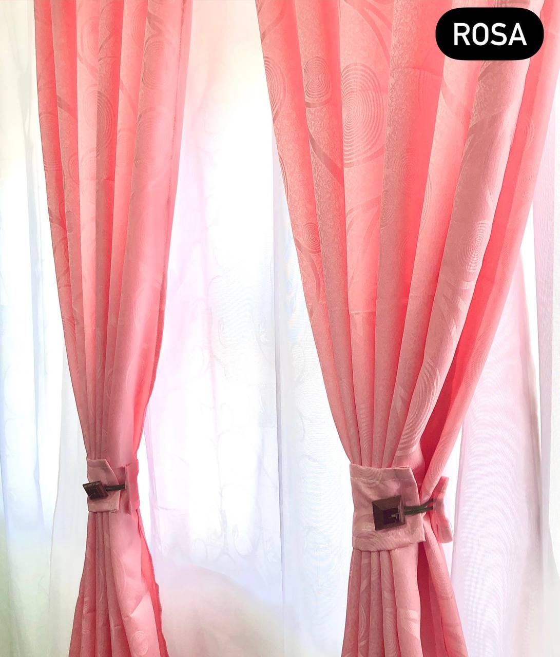 Cortinas Yacard 2 En 1 con velo