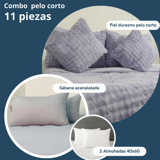 Súper combo 11 Piezas - Piel durazno pelo corto