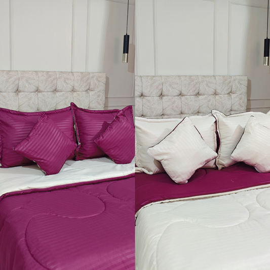 Plumón Acanalado TH Marfil/Vino